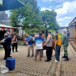 WABAH PMK | WABAH PMK | Antisipasi Wabah PMK, Personel Babinsa Koramil 0825/01 Banyuwangi Bersama Instansi Terkait Lakukan Pengawasan Hewan Ternak