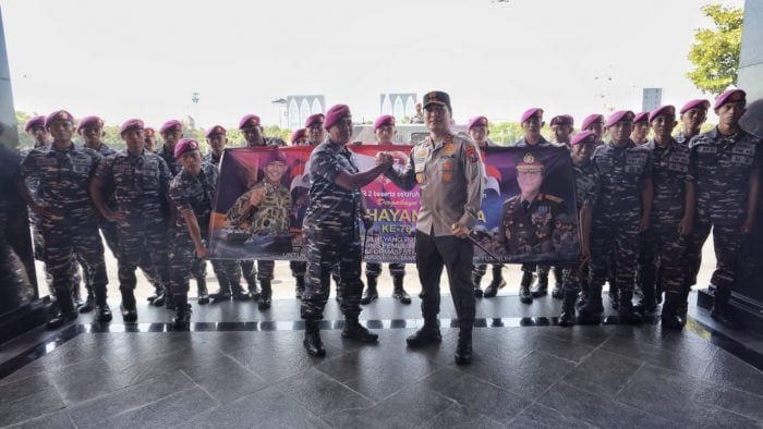 Lapas Jember | Peduli Budaya Literasi | Polda Jatim "Dikepung" Prajurit TNI AL dari berbagai Kesatuan di Jatim pada 1 Juli 2022