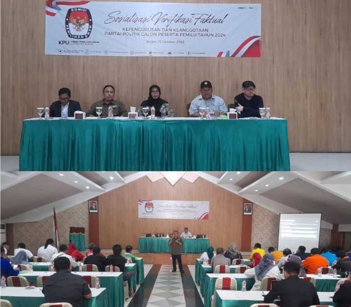 KPU Helat Sosialisasi Verfak Keanggotaan Parpol di Kabupaten Bogor |