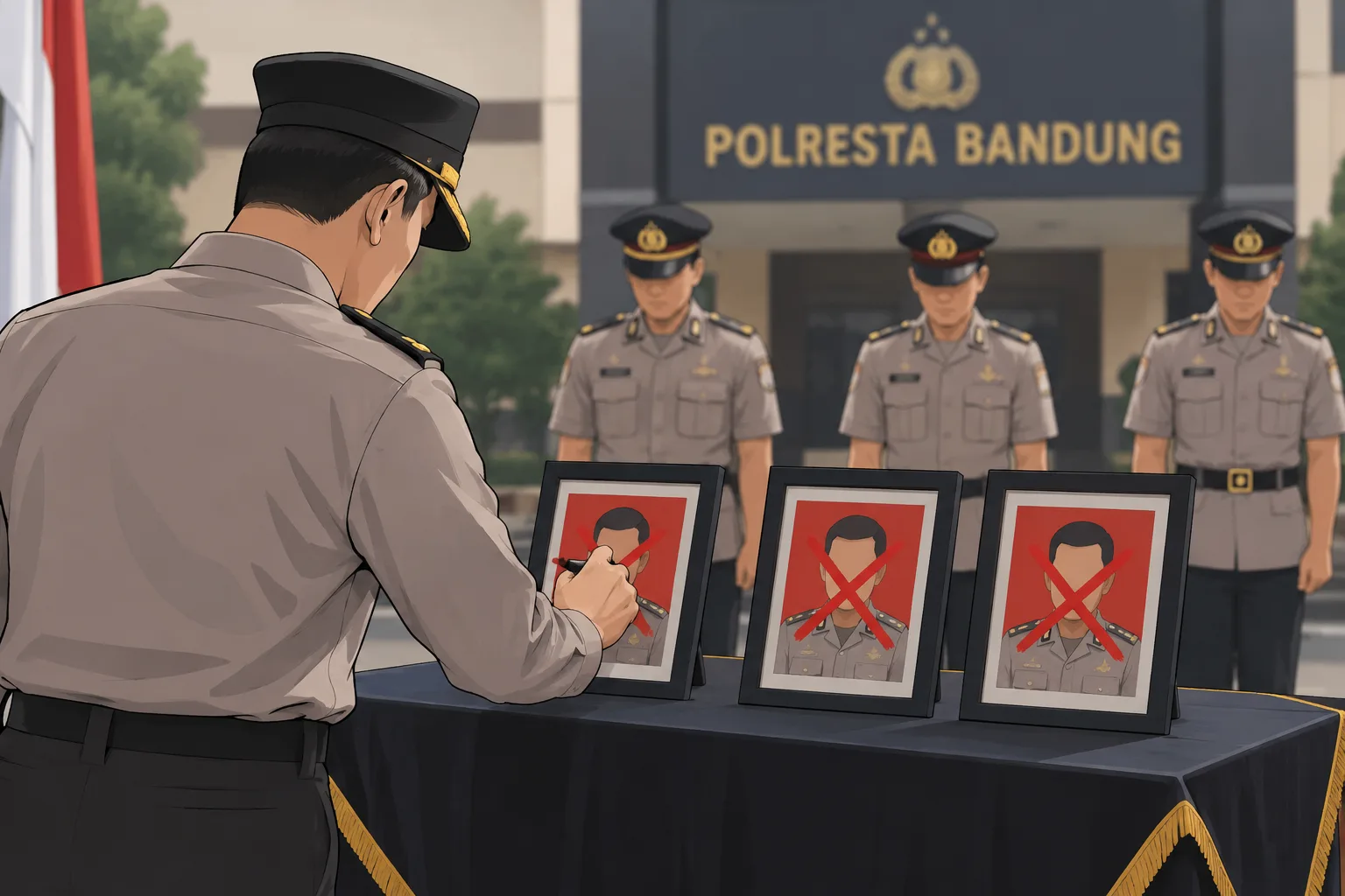 PTDH Tiga Anggota Polresta Bandung, Terlibat Disersi hingga Narkoba