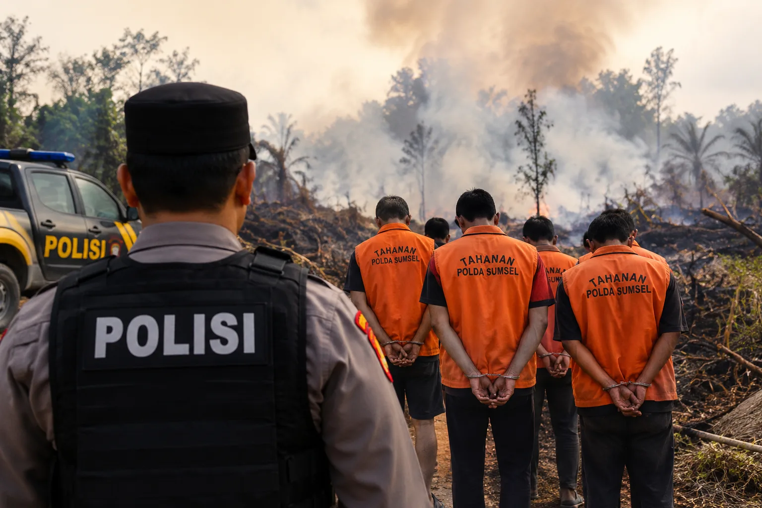 Karhutla Sumsel: 36 Tersangka Ditahan, 138,8 Hektare Terdampak
